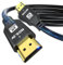charlore Câble HDMI 2m (HDMI 2.0, 18 Gbit/s 4K@60Hz) Connecteurs plaqués or ultra haut débit, compatible avec Blu-Ray, Playstation, Ordinateur Portable, PS34/5, PC, HDTV
