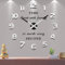 Vangold Moderne Mute DIY große Wanduhr 3D Aufkleber Big Wanduhren für Home Office Decor Geschenk