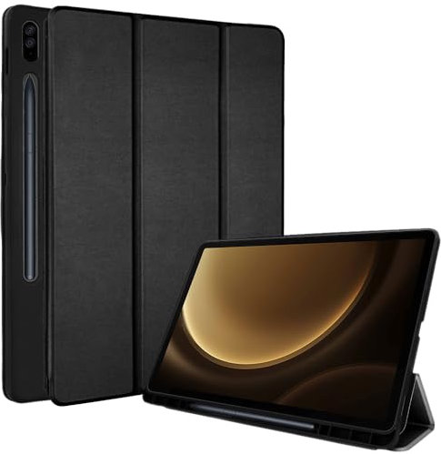 TECHGEAR Funda Inteligente para Samsung Galaxy Tab S9 FE Plus (S9 FE+) 12.4 223 (SM-X61 / SM-X616) Funda Inteligente Delgada de Cuero PU con Protección de Esquinas [Estela/Reposo Automático] Soport