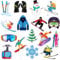 iPartyFun Skiing Theme Party Cupcake Toppers