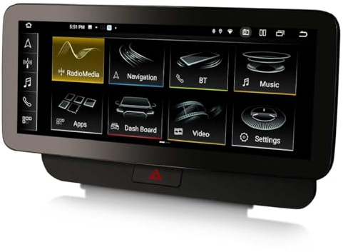 GONFEN 12,3 IPS Touchscreen 8-Kern Android 13 DAB+ Autoradio Für Audi Q5 2009-2016 Hohe Konfiguration GPS Navi 8GB + 128GB CarPlay Android AUTO WiFi DSP TPMS Bluetooth 5.0 Canbus MMI Lenkradsteuerung