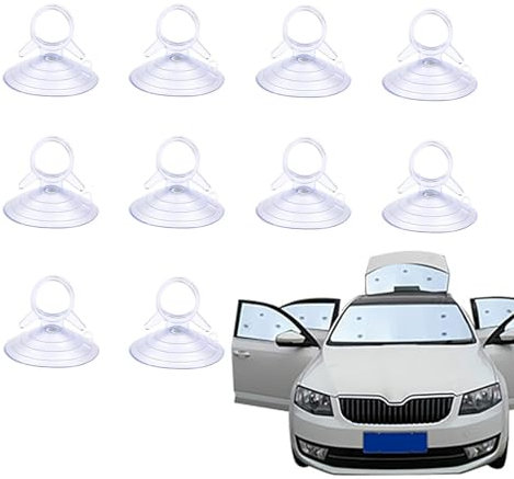 Fahrzeug-Sonnenschutz, Saugnapf, Auto-Fenster-Sonnenblende, Saugnapf, robuste Auto-Sonnenblende, Saugnapf-Clips für Badezimmer, Küche, Auto-Sonnenschutz