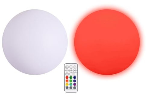 Novgorod Lumière Flottante sur l'eau, lumières flottantes pour Piscine, 2 pièces Boule Lumineuse LED réglable pour Piscine, Boule Lumineuse à Couleur Changeante, Ornements d'extérieur à intensité