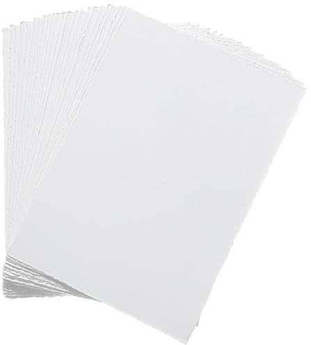 40 Blätter Büttenpapier 300GSM, A4 Handgeschöpftes Aquarellpapier Dickes Papier Baumwollpapier für Gemälde Einladungen Briefe DIY Handwerke (21 x 29.7cm)