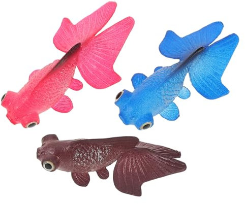 CIYODO 3 Stück Künstliche Goldfische Aquarium Dekorationen Goldfische Für Aquarien Fisch Dekoration Für Zuhause Fischfiguren Heim Aquarium Dekoration Desktop Fisch Dekoration