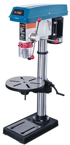 KATSU Tools Trapano a colonna da banco resistente 550 W + mandrino da 16 mm + interruttore elettronico a velocità variabile a 16 velocità + profondità massima di foratura 80 mm + max 2770 giri/min +