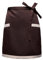 Taillenschürze mit 2 Taschen für Frauen Männer, Kellner Schürze Vorbinder, Kurze Halbe Schürze, Kochschürze Küchenschürze Kellnerschürze für Hause Chef Bar Bistro Café Restaurant (Kaffee & Weiß)