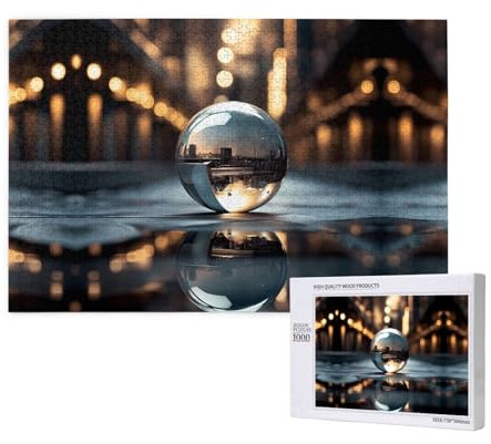 Sphere Puzzles 1000 Teile für Puzzle, Holzpuzzle für Familie, Freunde, Heimdekoration, Wandkunst, 75 x 50 cm