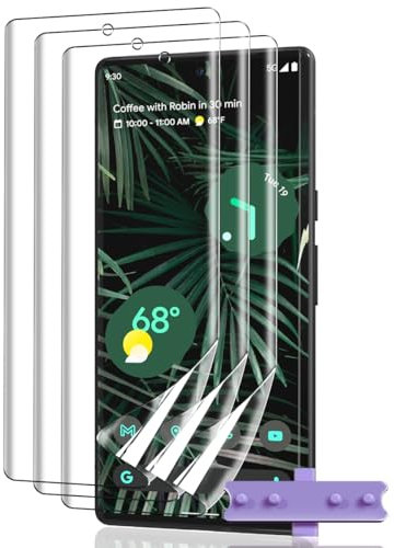 Teenrpov 3 Pièces Protection pour Google Pixel 6 Pro Protection Écran Film [Pas Verre Trempé], HD/Anti-Rayures Protection Écran pour Google Pixel 6 Pro