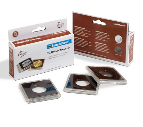 Leuchtturm QUADRUM Intercept Lot de 6 capsules pour pièces de monnaie 26 mm