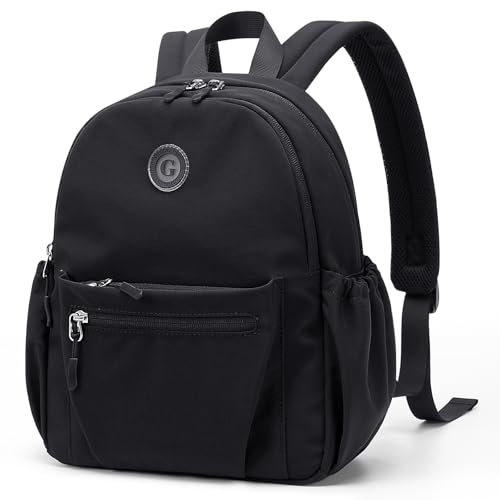 10L Mini Rucksack Damen Klein Leichtgewicht Reiserucksack Wasserdicht Rucksäcke Casual Daypack für Lässig Schule Reise Wandern Arbeit (Schwarz)