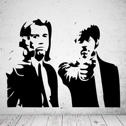 Pulp Fiction Wandtattoo, schwarz (XL - ca. 150cm x 115cm)
