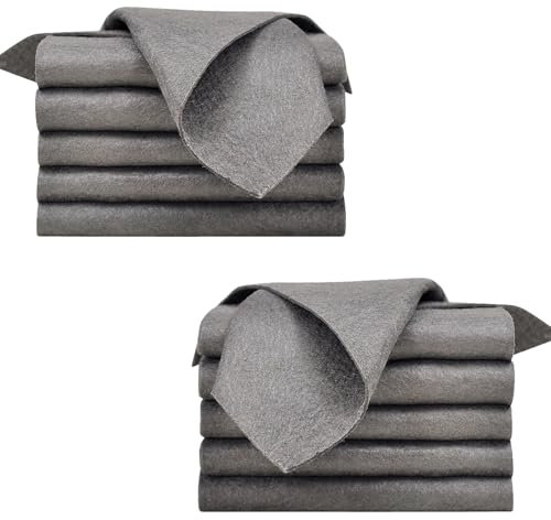 OWLMATE 12 Stück Fensterputztücher, Reinigungstücher, Fenstertuch Streifenfrei, Fensterputztuch, Mikrofaser Tuch für Autos, Küche, Glas