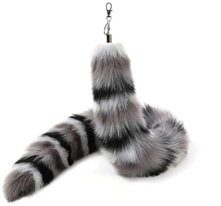 Nocyclonic Fell Schwanz Keychain Fuchsschwanz Anhänger etwa 80cm Extra Groß Schlüsselring Tasche Zusätze Auto Schlüsselketten Anhänger Weich Flaumig Dicht Dekoration Ursprüngliche Natürliche Farben