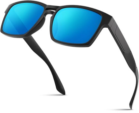 Wrimen Sonnenbrille-Herren-Damen-Polarisierte-Klassische-Retro-UV400 Schutz Rechteckig-Golf-Fahren-Angeln-Reisebrille-Outdoor-Sportarten Mode Sonnenbrille,3
