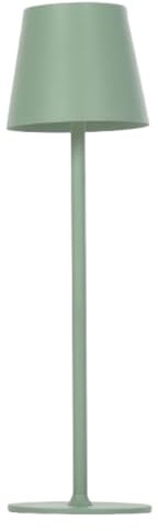 D-LIGHT PROFESSIONAL Lampada da Tavolo Senza Fili Ricaricabile con Presa USB, Abat-Jour Regolabile in Altezza con Dimmer Touch e 3 Luci Led Diversa Intensità per Camera, Ufficio, Ristorante - Verde