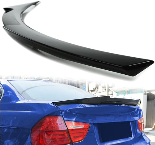 Spoiler Heckspoiler Hecklippe Spoilerlippe Schwarz Glanz für BMW 3er E90 Limousine 320d 325i 2005 2006 2007 2008 2009 2010 2011