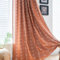 SASIGAYA Boho Vorhänge Orange Vintage Baumwolle Leinen Schiebevorhänge im Landhausstil Gardinen Halbschattig Bedruckte Vorhang B132×H300cm 2 Stück für Küche Wohnzimmer Schlafzimmer Curtains