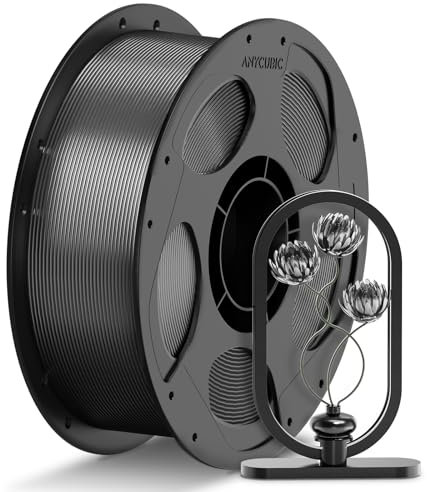 ANYCUBIC PETG Filament 1,75mm, Robustes und Langlebiges 3D Drucker Filament, Translucent und Vibrant, Passt für die meisten FDM Drucker, 1KG PETG Transluzent Grau