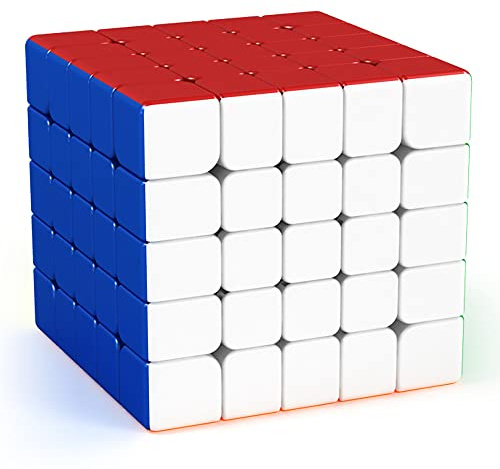 BroMoCube Moyu Meilong 5x5 M Magnetischer Speed Cube, Stickerlos MFJS Moyu Meilong 5x5 M Puzzle-Würfel