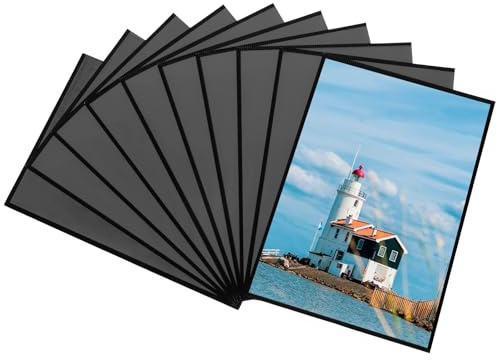 BAODBF 10 Stück Magnet Bilderrahmen Kühlschrank,Horizontal Oder Vertikal Magnetrahmen zum Fotos Postkarten,Magnetischer Bilderrahmen für Kühlschrank,Geschirrspüler,Spind und Büroschrank(8.5*11 Zoll)