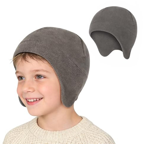 TAGVO Bonnet Enfant Hiver sous Casque Vélo, Léger Coupe-Vent Bonnet Cyclisme avec Cache-Oreilles pour Garçon & Fille, Calotte Thermique Douce pour 3–10 Ans