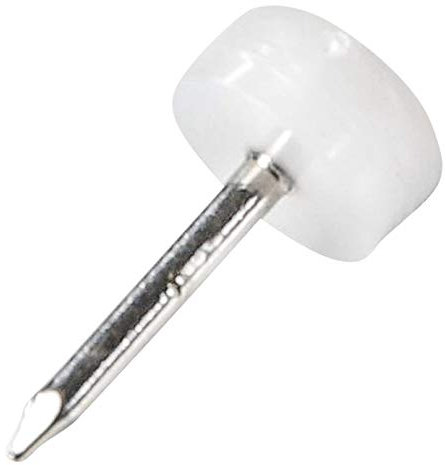 Adsamm® / 32 x Kunststoffgleiter mit Nagel / Weiß / Ø 10 mm / rund / Möbelgleiter mit Nagel / Möbel- und Bodenschutz in Adsamm® Qualität