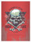 Kartenkaufrausch 2 Trendige Retro Totenkopf DIN A4 Schulhefte, Schreibhefte mit Rosen Skull in rot Lineatur 21 (liniertes Heft)