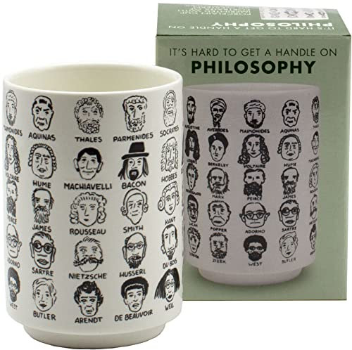 It's Hard to Get a Handle on Philosophy - Porcelain Tea Cup Featuring 60 Western Philosophers
