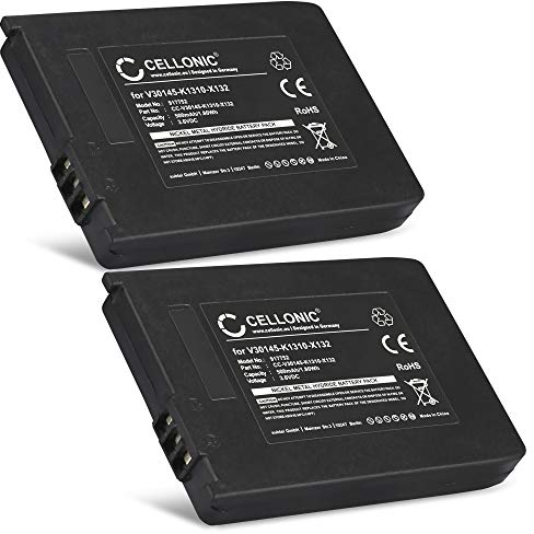 CELLONIC, Akku kompatibel mit Siemens Gigaset 4000S Micro, Gigaset SL30, Gigaset 4010 (500mAh, 3.6V) 2X Ersatzakku V30145-K1310-X132