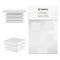EMFA Bouchon Tube Carré 50x50 mm Blanc – Embout à Lamelles en Plastique – Capuchon 5x5 cm – Lot de 5
