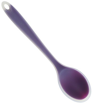 Fenteer Cuillère à Soupe En Silicone Multicolore, Mini Cuillère à Soupe, 20,5 Cm - Violet
