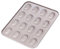 CHEFMADE Mini Madeleine Mold Cake Pan, 16-Cavity Non-Stick Tiny Oval Shell Madeline Bakeware for Oven Baking (Champagne Gold)