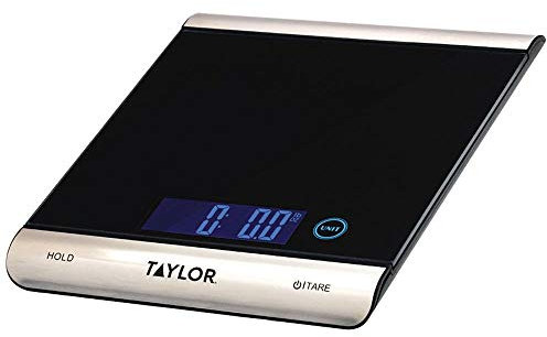 Taylor 3851 High-Capacity Digital Kitchen Scale, 33 lb, Black