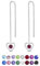 DTPsilver Orecchini Ametista - Orecchini Donna Cuore Argento 925 con Brillantini di Cristallo Ametista 3 mm - Orecchini Lunghi Donna - Orecchini Cuore - Orecchini Pendenti Donna Argento 925