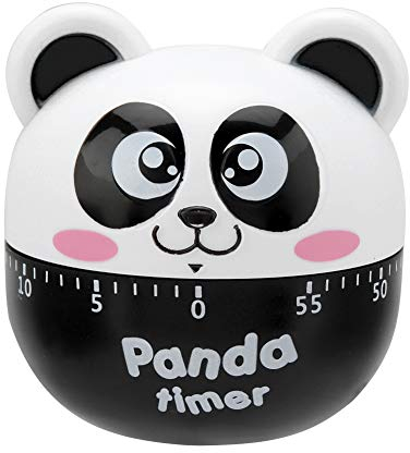 MAGT Küchentimer, Panda Form Mechanischer Timer Küche Kochtimer Eieruhr für Küche Kochen(Schwarz)