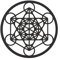 CONTRAXT Cube de metatron Geometrie sacree. Cadre tableau sculpté bois cadeau decoration zen mandala deco panneau mural decoratif meditation esoterisme zen art murale salon (Cube de Métatron, Noir)