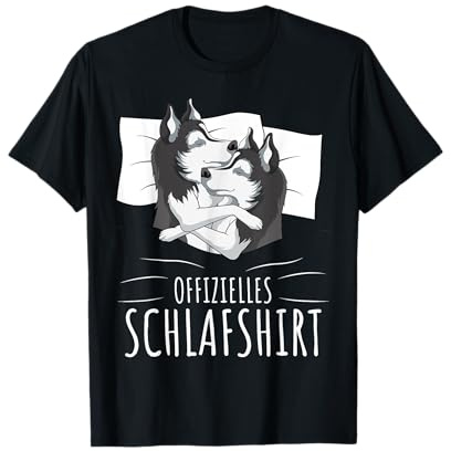 Offizielles Schlafshirt Husky Hunde T-Shirt