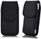 Funda Universal con Clip de Cinturón para Samsung S25 24 S23 S22 S21 Plus Ultra para iPhone 16 15 14 13 12 11 Plus Pro MAX Smartphone Carcasa Vertical Nylon Bolsa de la Cintura Cover Negro