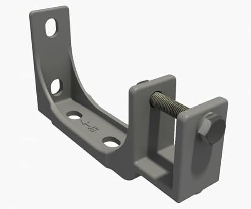 Leudus Decken Wandhalterung LUP059 für Markise mit Befestigung Aluminium/Stahl Kombihalterung (40mm, 2-Stück, grau, Stahl)