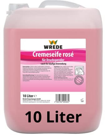WREDE Cremeseife rose 10l - pH neutrale Seife für Seifenspender - Flüssigseife nachfüllbeutel