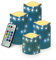Kuiaobaty Stars Flameless Candle Lights Realistic and Bright,Navy Blue Battery Operated Led Candles for Bedroom Home Party Decorative