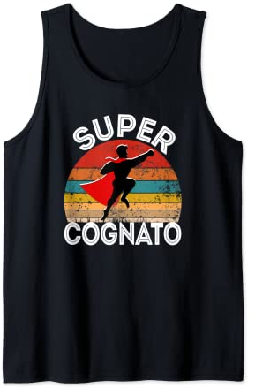 Super Cognato Italian Brother In Law Funny Hero With Cape Tank Top