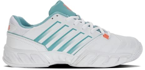 K-Swiss Tennis Bigshot Light 4 Tennis Shoe White/Desert Flower/Nile Blue 5