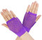 Guantes cortos de rejilla, 1 Pares Amarillo guantes de malla sin dedos de nailon perforado, guantes de fiesta de noche de ópera elásticos elegantes Retro Funky