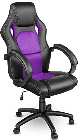 TRESKO Silla giratoria de Oficina Sillón de Escritorio Racing, Silla Gaming ergonómica, Cilindro neumático Certificado por SGS