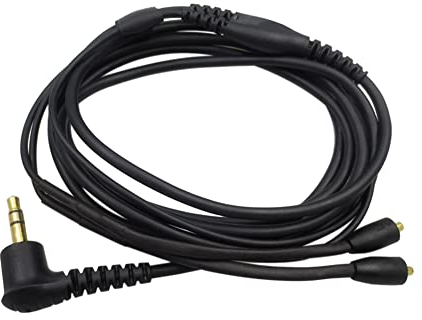 Janjunsi MMCX Replacement Headphone Cable Compatible with Shure SE535/SE215/SE425/SE315/SE846/UE900/W40 - Audio Upgrade Cord (3.5MM Plug, Gold MMCX Connectors)
