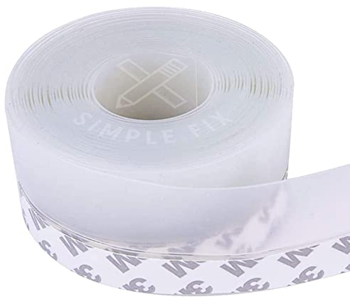 Simple Fix Zugluftstopper für Türen - 1000 cm x 4.5 cm - Türdichtung - Zugstopper Haustür und Fenster, Windstopper - Tür Dichtungsband Selbstklebend und Isolierend - Transparent