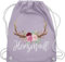 Turnbeutel Rucksack - Kompatibel mit Oktoberfest Tasche - Herzmadl - Unisize - Pastell Lila - mitbringsel aus bayern trachtenrucksack bayrische madl beutel trachtentaschen bayrisch hirsch