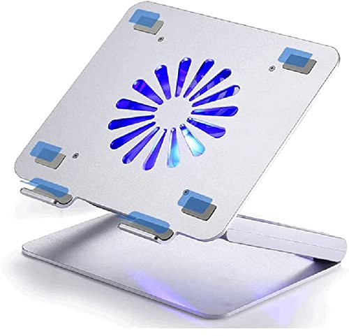 Laptop Cooling Pad Cooler Stand Aluminum Alloy Notebook Cooling Pad Portable Laptop Foldable Cooler Pad Compatible with 13-17 Inch Ergonomic